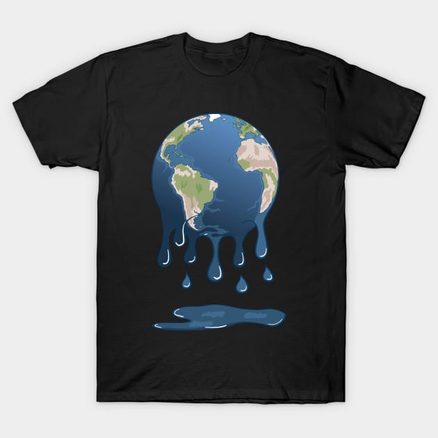 melting earth graphic sublimation T-Shirt by Babyborn